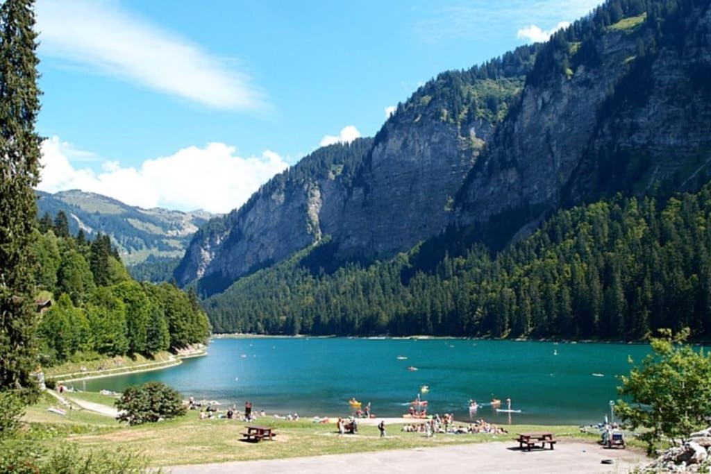 L'Enchalpe, Grand Et Lumineux Studio Avec Coin Montagne 5 Personnes, 60M Des Pistes, Piscine Couverte, Wifi, Grand Balcon Expo Est, Draps Non Compris Saint-Jean-d'Aulps Bagian luar foto